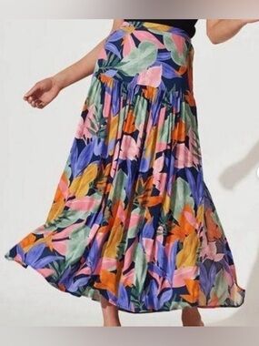 Abel The Label Leonard Tropical Floral Maxi Skirt